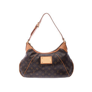 Louis Vuitton Monogram Thames Brown Leather Hobo Shoulder Bag